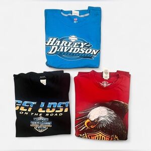 3 Harley-Davidson 2015/2016 T-Shirts men’s size Medium